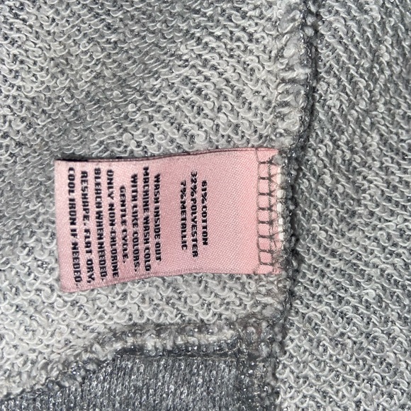 NWOT- New Juicy Courture Glittery Grey Open Front Hoodie - Picture 6 of 9